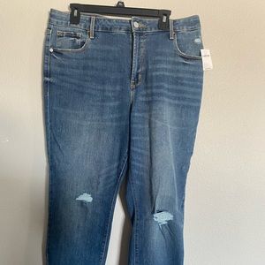 Straight cut blue jeans